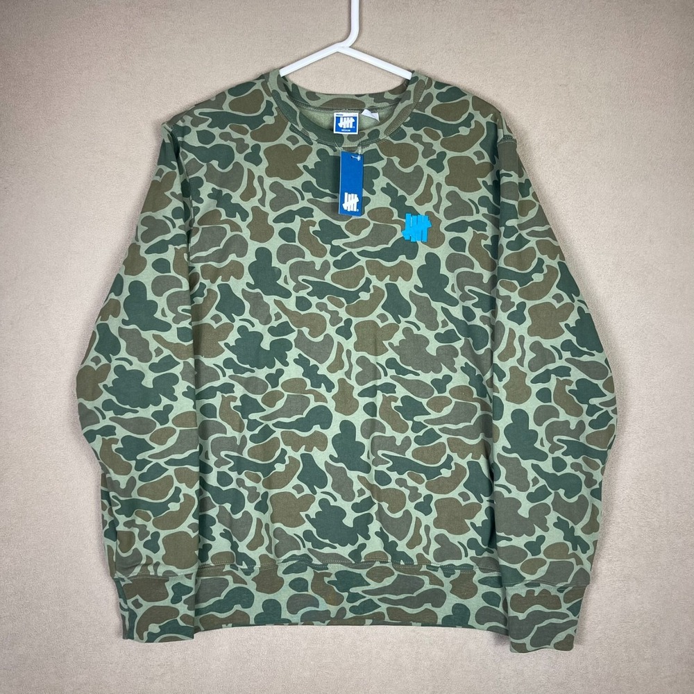 Undefeated Monkey Shirt Adult Medium Green Desert‎ Duck Camo Pullover Mens NWT